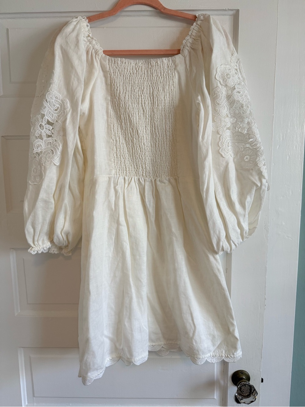 FARM Rio Cream Embroidered Mini Dress - Picture 2 of 3